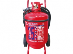 Trolley type dry powder fire extinguisher