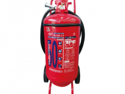 Trolley type dry powder fire extinguisher