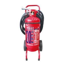 Trolley type dry powder fire extinguisher